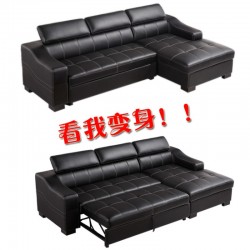 真皮沙發(fā)廠家直銷 現(xiàn)代宜家小戶型多功能儲物柜皮藝沙發(fā)床家具