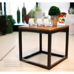 直銷鐵藝茶幾客廳實(shí)木家具美式鄉(xiāng)村仿古小桌子戶外休閑茶桌定做
