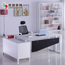 嵐派-現(xiàn)代老板桌時(shí)尚簡約大班臺辦公桌總裁桌主管桌辦公家具