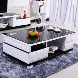 臻樾達(dá) 免運(yùn)費(fèi)茶幾時(shí)尚璃茶幾 客廳家具  可定做 130cm*70cm