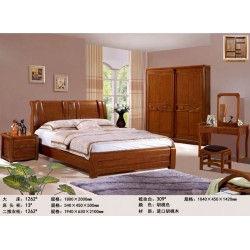 2014新品/南康廠家直銷/進口胡桃木全實木套房/中式臥室家具1262#