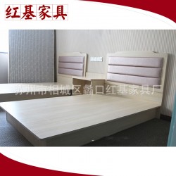 供應 商業賓館床快捷酒店高檔套房家具 現代酒店公寓板式套房家具