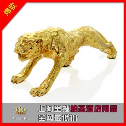 金錢豹家居客廳電視柜辦公室裝飾品汽車豹子酒店裝飾品歐式擺件