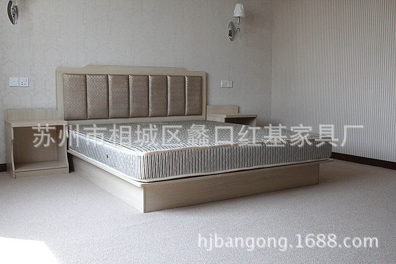 供應(yīng) 商業(yè)賓館床快捷酒店高檔套房家具 現(xiàn)代酒店公寓板式套房家具