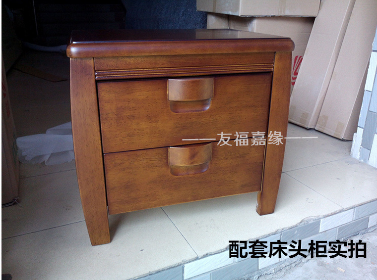 廠家直銷實木床 簡約1.8米橡木家具 特價臥室雙人床