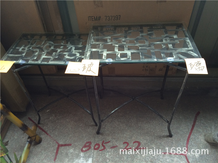 loft美式鄉村鐵藝創意個性復古外貿工業風實木家具帶輪子儲物桌子