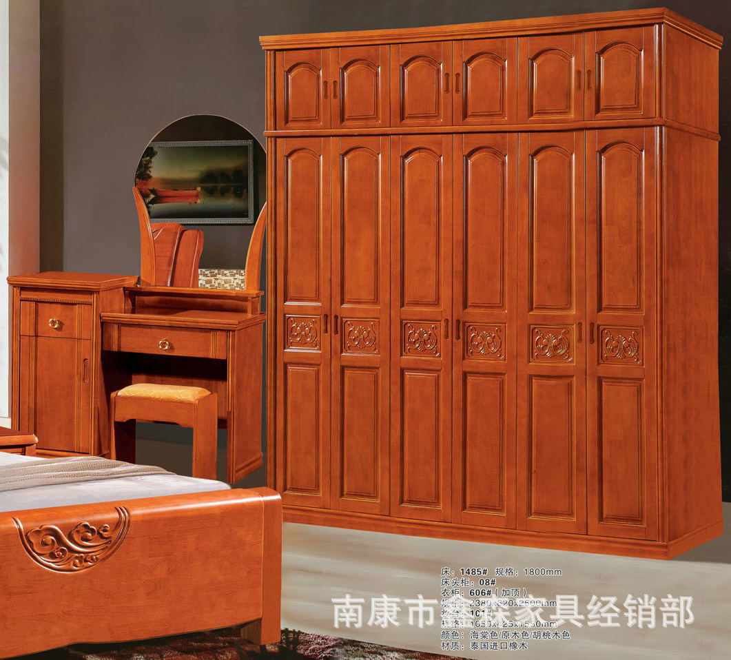 加工定制 2014新款橡木套房1485# 多款式實木床實木家具